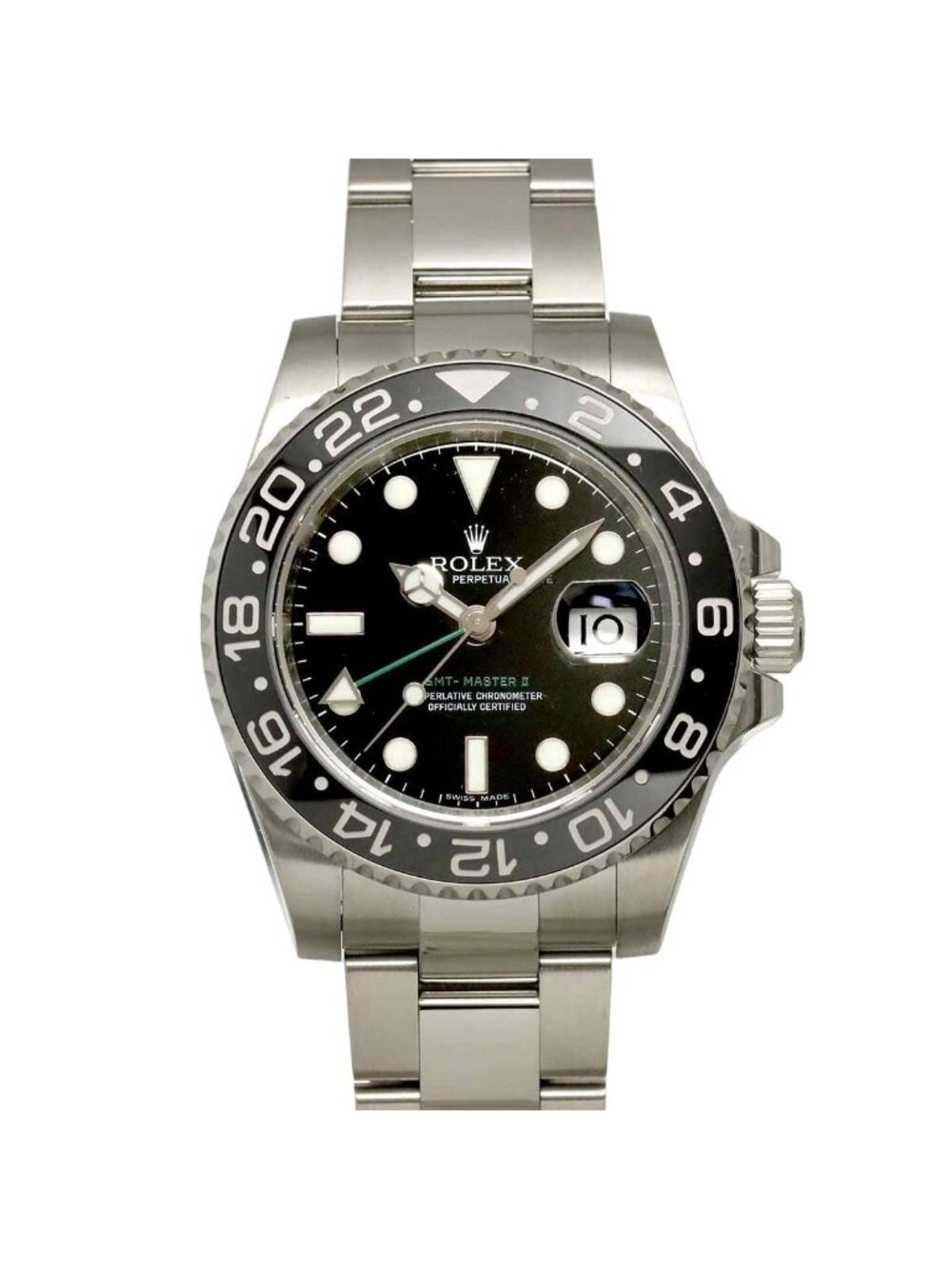 Rolex GMT-Master 2 Roulette Black Bezel Watch Date Automatic II